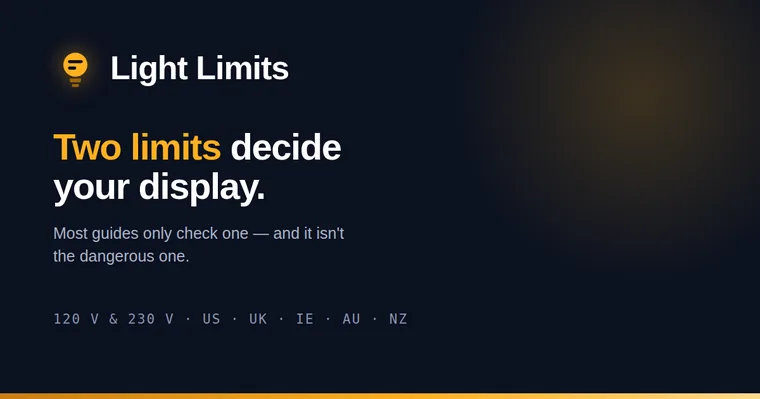 Light Limits: two limits decide your display